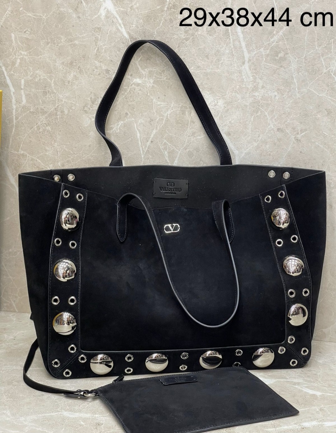 Bolsa Valentino em camurça 