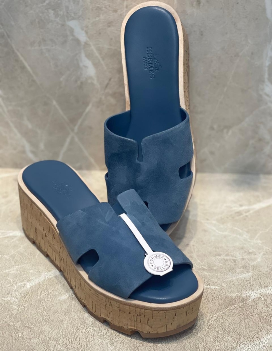 Sandália Hermes azul