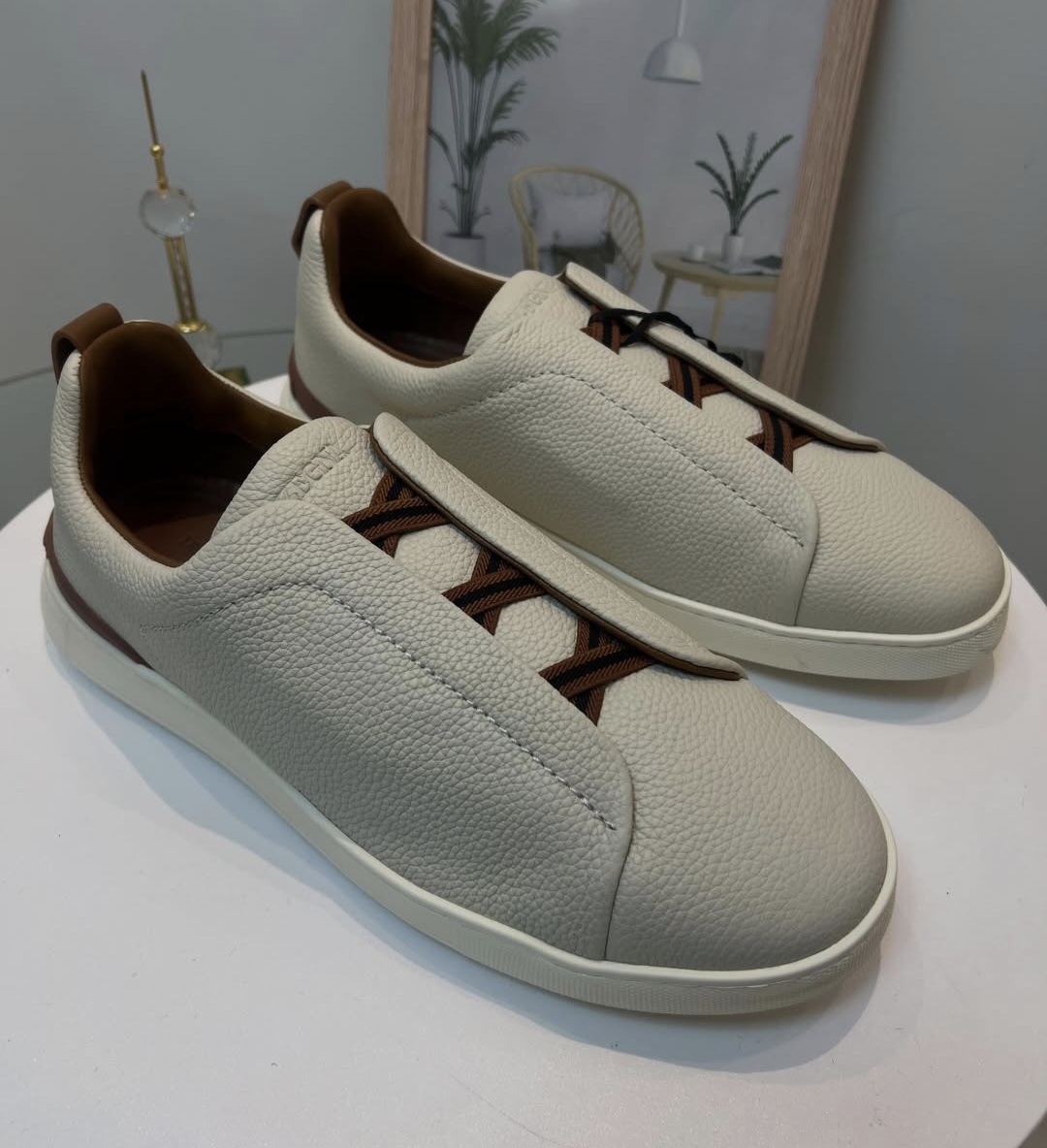 Tênis Zegna de couro 